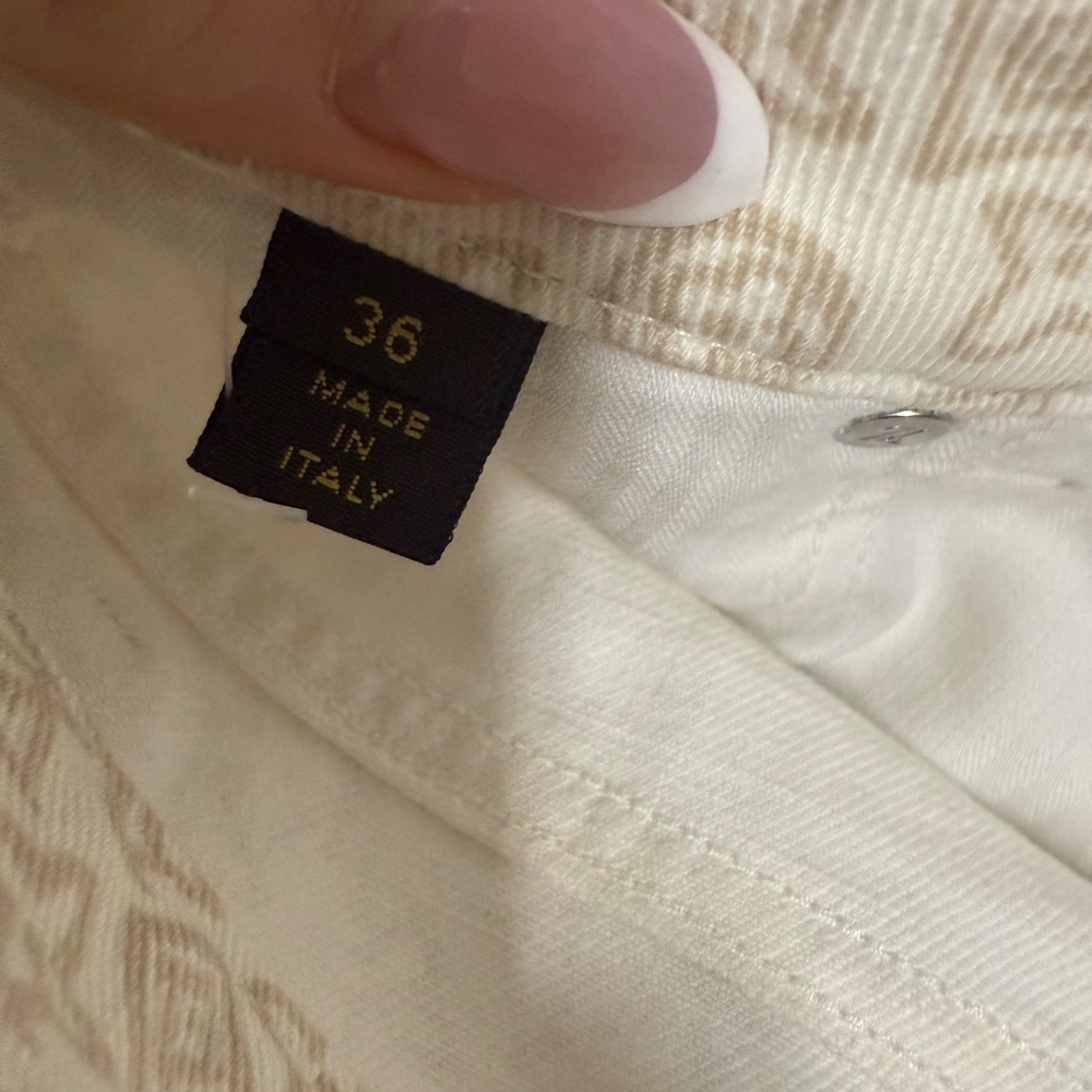 Louis Vuitton Cream White Jean Mini Shorts Size 36 - Picture 4 of 6